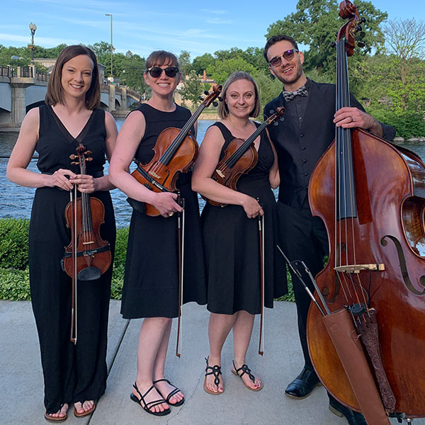 New Vintage Strings group with two violins, viola, double bass